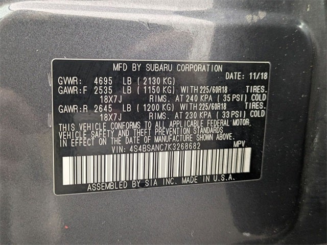 2019 Subaru Outback 2.5i Limited