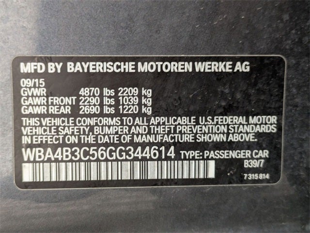 2016 BMW 4 Series 435i Gran Coupe