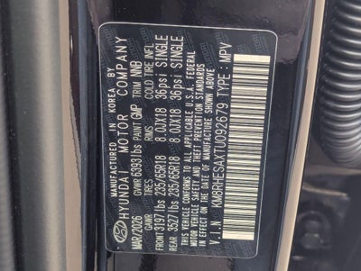 2026 Hyundai Palisade Hybrid SEL Premium 7 Passenger