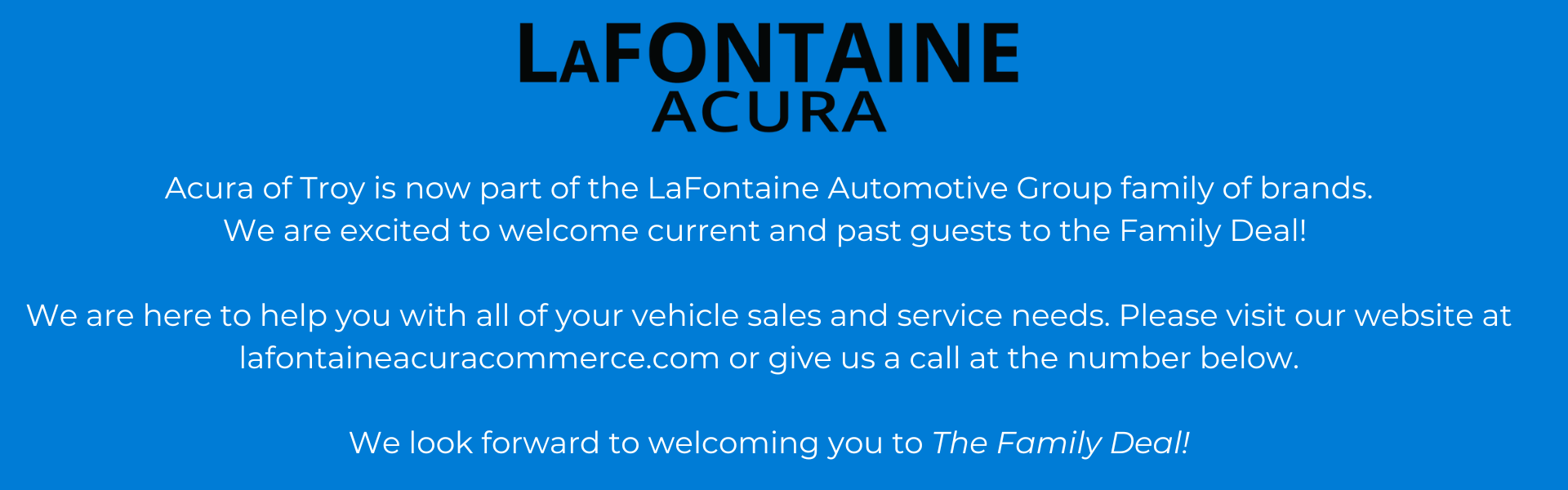 INFINITI Welcome