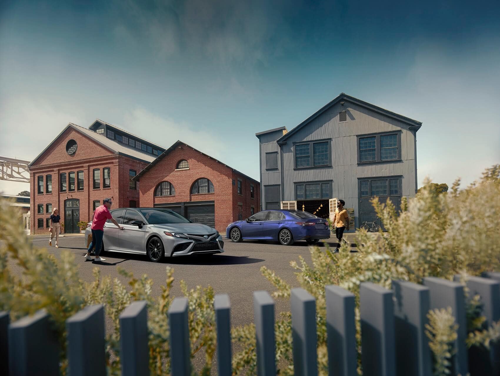 image of cars in front of houses