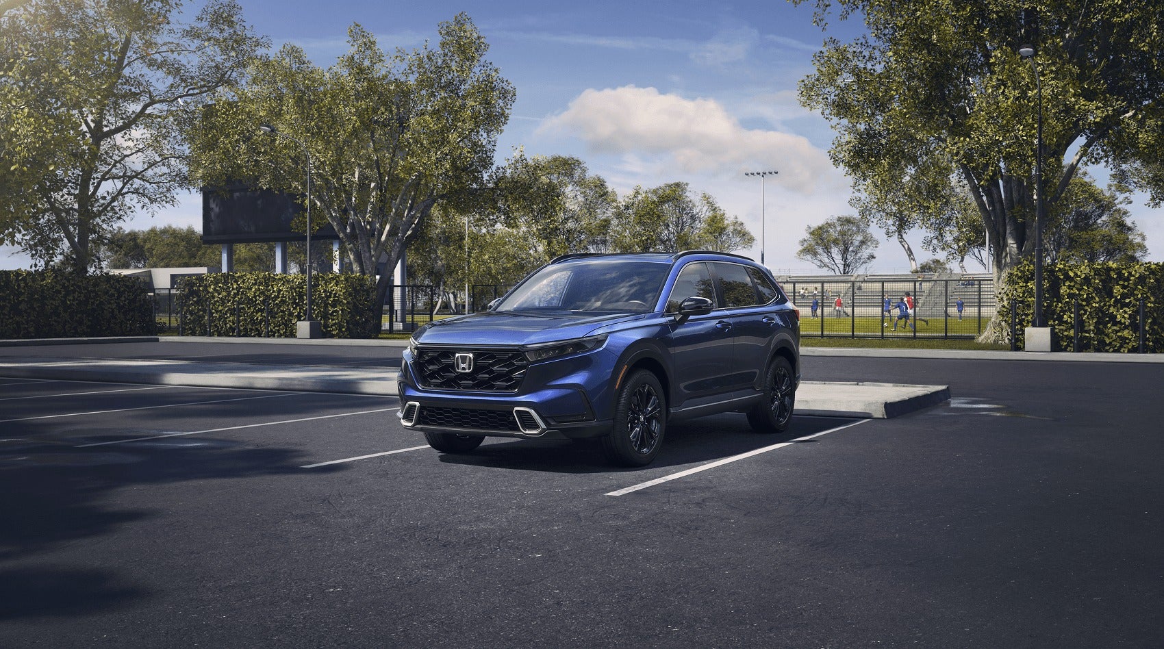 image of a blue Honda SUV
